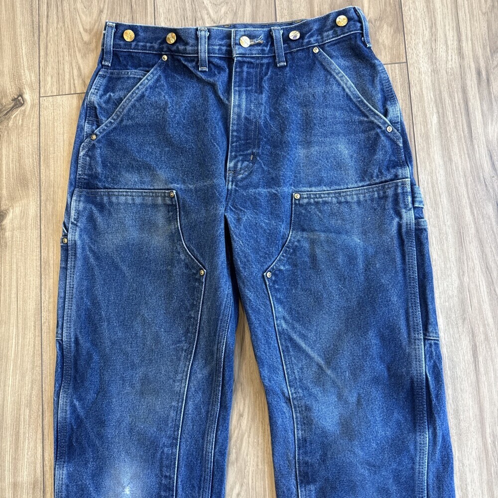 Y2k Carhartt B07 DNM Double Knee Logger Jean 32x34 Suspender Buttons Workwear - Picture 2 of 12